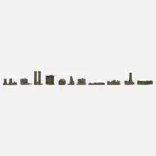 Eleven works (from the Buildings of Disaster series) by Constantin & Laurene Boym, 1998-2008, cast bonded metal, sold Jun 2025