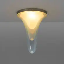 Ceiling lamp, model LS 144 by Carlo Nason, c. 1969, glass, white glass, nickel-plated steel, sold Jun 2025