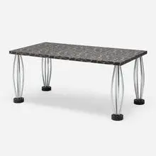City table by Ettore Sottsass, 1983, laminate, chrome-plated steel, plastic, sold Jun 2025