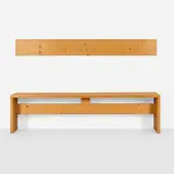 Charlotte Perriand, Bench with wall-mounted backrest from Les Arcs, Savoie