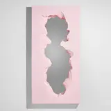 Snarkitecture, Broken Mirror (Pink), 2021, lacquered polyurethane, mirrored glass