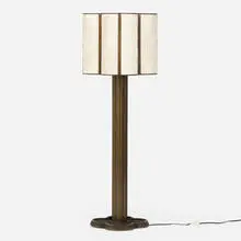 David Nosanchuk, Floor lamp, c. 2010, bronze, fabric