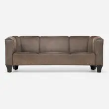 Josef Hoffmann, Palais Stoclet sofa, suede upholstery, lacquered wood