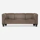 Josef Hoffmann, Palais Stoclet sofa, suede upholstery, lacquered wood
