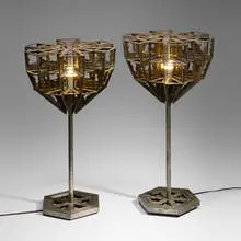 David Nosanchuk, N1 table lamps, pair, c. 2000, steel