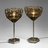 David Nosanchuk, N1 table lamps, pair, c. 2000, steel