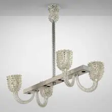 Rostrato chandelier by Barovier and Toso, blown glass, aluminum, sold Jun 2025