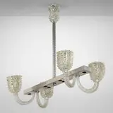 Barovier and Toso, Rostrato chandelier, blown glass, aluminum