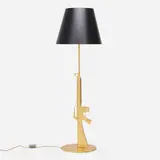 Philippe Starck, Lounge Gun floor lamp, 2005, gilt aluminum with polymer coating, gilt steel