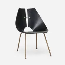 Ray Komai, Chair, 1949, lacquered ash, steel