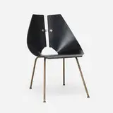 Ray Komai, Chair, 1949, lacquered ash, steel
