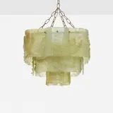 attribution Mazzega, Chandelier, c. 1960, glass, metal