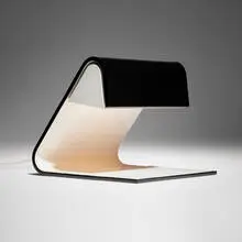 Marcello Cuneo, Studio table lamp, 1968, Plexiglas, enameled aluminum