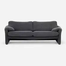 Vico Magistretti, Maralunga sofa, 1973, upholstery, plastic