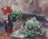 Mary Armour Rsa Rsw, Geraniums and pot plant