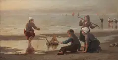 Henri Jacques Bource, A Collision on the Dutch Coast, Antwerp 1877