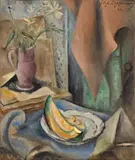 Friedrich Ahlers-Hestermann, Stilleben mit Kürbisschnitte
