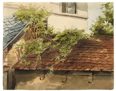 Beranktes Dach by Viktor Paul Mohn, Um 1870, Aquarell über Bleistift auf Papier, sold May 2013