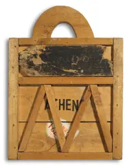 Alexis Akrithakis, Athen, 1971, Assemblage aus Holz