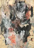 Fred Thieler, W 1/64, 1964, Mischtechnik auf Papier, vom Künstler auf Holz aufgezogen
