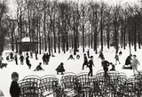 Édouard Boubat, Erster Schnee, Jardin du Luxembourg, Paris, 1955, Späterer Silbergelatineabzug