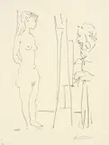 La pose nue by Pablo Picasso, 1954, Lithographie auf Arches-Velin, sold Nov 2011