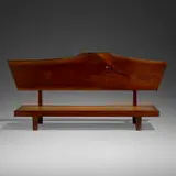 Daybed with Back by George Nakashima, 1960, American black walnut, sold Sep 2022