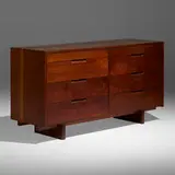 Double Chest of Drawers by George Nakashima, American black walnut, sold Sep 2022