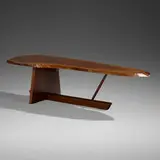 Minguren II coffee table by George Nakashima, 1977, American black walnut, sold Sep 2022