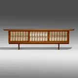 George Nakashima, Special Triple Sliding Door cabinet, 1976, American ash, fiberglass