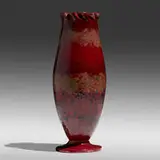 Exceptional and Large vase by George E. Ohr, 1897-1900, glazed earthenware, sold Sep 2022