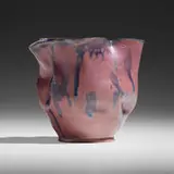 Vase by George E. Ohr, 1898-1910, glazed earthenware, sold Sep 2022