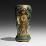 Allegory of Austria-Hungary Amphora portrait vase by Stellmacher Nikolaus Kannhäuser for Riessner & Kessel, c. 1902, glazed and gilt earthenware, sold Sep 2022