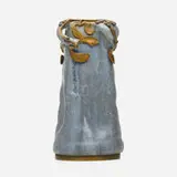 Alexandre Bigot and Augouste Blache, Rare vase with mistletoe, c. 1900, crystalline-glazed stoneware, gilt bronze