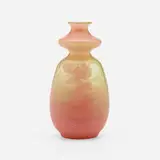 Vase with carnations by Émile Gallé, c. 1900, acid-etched, wheel-carved, and fire-polished cameo glass, sold Sep 2022