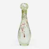 Émile Gallé, Vase with fuchsia, c. 1895, acid-etched, enameled, and gilt cameo glass