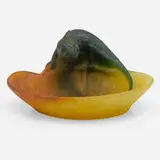 Chameleon vide-poche by Henri Bergé for Amalric Walter, c. 1920, pâte de verre, sold Sep 2022