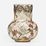 Émile Gallé, Early vase with mantis and cornflowers