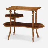 Marquetry Fleur d'Eau table from the 1900 Paris Exposition by Émile Gallé, 1900, mahogany, mixed wood inlay, sold Sep 2022