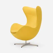 Egg chair by Arne Jacobsen, 1958 / 2010, wool upholstery, cast aluminum, plastic, sold Jun 2025