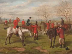 Presenting the Brush by Edward Benjamin Herberte, oil on canvas, sold Oct 2017