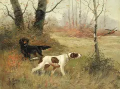 Eugène Petit, "Cock right, m'lord!", oil on canvas
