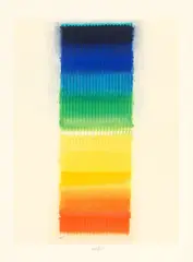 Heinz Mack, Regenbogen, 1989, Farbserigrafie auf Velin