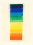 Heinz Mack, Regenbogen, 1989, Farbserigrafie auf Velin