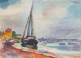 Helgoland by Conrad Felixmüller, 1924, Aquarell und Deckweiß auf festem Papier, sold Jan 2026