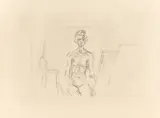 Nu assis by Alberto Giacometti, 1961, Lithografie auf Rives-Velin, sold Mar 2022