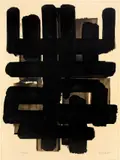 Lithographie No. 3 by Pierre Soulages, 1957, Lithographie auf Arches-Velin, sold Jun 2015