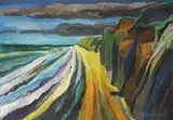 Heinrich Harry Deierling, Hohes Ufer“ (Ostseestrand bei Wustrow), 1928, Öl auf Leinwand