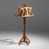 Eugène Gaillard, Double music stand, c. 1900, pearwood, lemonwood, patinated brass