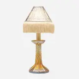 Candle lamp by Tiffany Studios and Tiffany & Co., c. 1910, sterling silver, hand-blown Favrile glass, sold Sep 2022
